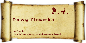 Morvay Alexandra névjegykártya